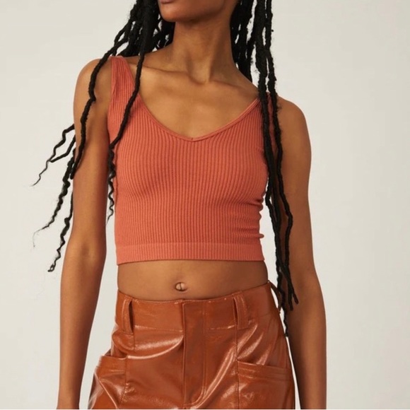 NWT Free People FP Intimately Solid Rib Brami Crop Top - Picture 2 of 10